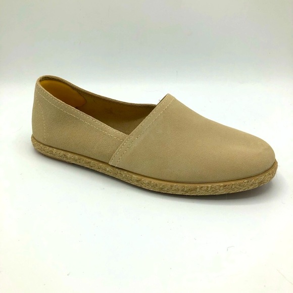Foot Petals Espadrille Suede Neutral Flat Sz. 7.5 - Picture 1 of 8